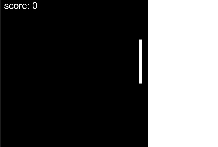 Pong screenshot.